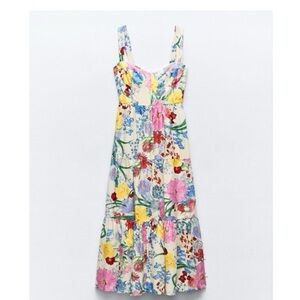 Zara Floral Midi Dress